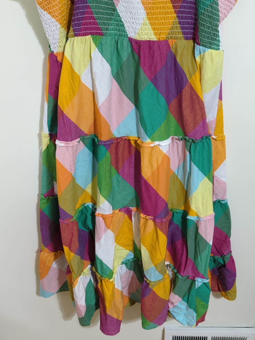 Crown & Ivy Plaid Smocked Dress - Picture 4 of 7